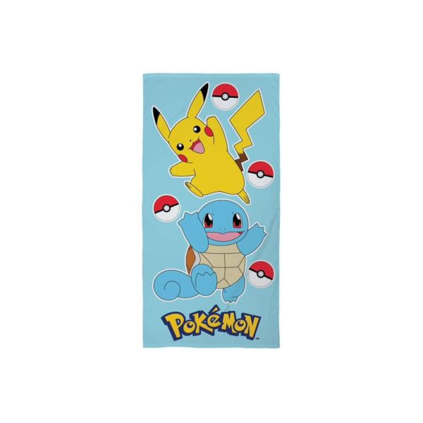 Toalla Pikachu y Squirtle Pokémon 140 x 70 cm