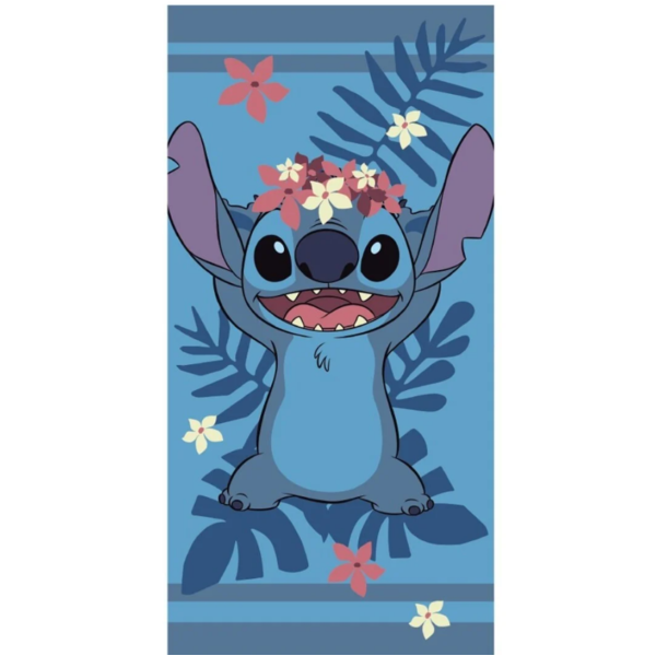 Toalla Stitch Flores Lilo y Stitch Disney 140 x 70 cms