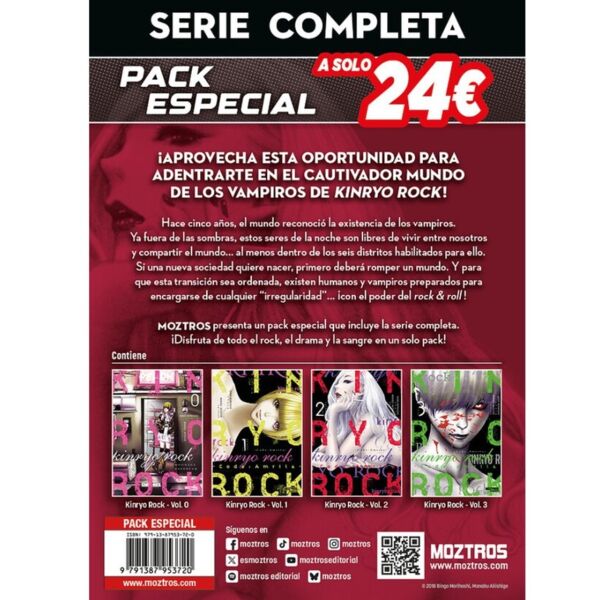 Kinryo Rock Code Amrita Volume 0 to 3 Spanish Pack Manga