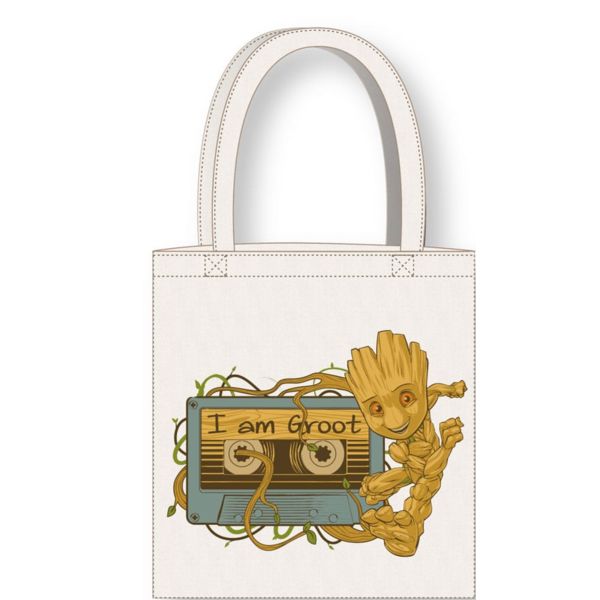 Groot Cassette Tape Tote Bag Guardians of the Galaxy Marvel Comics