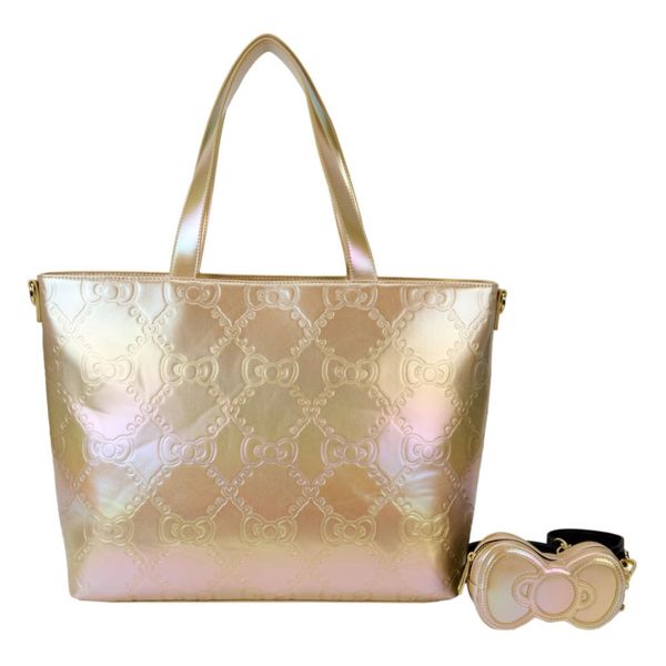 Bolso Tote Bag Gold 50 Aniversario Sanrio Hello Kitty Loungefly