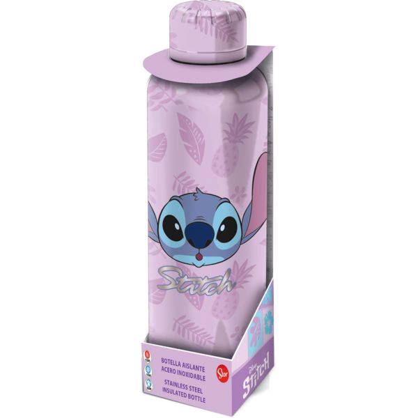 Purple Tropical Lilo & Stitch Stainless Steel Bottle Disney 500 ml