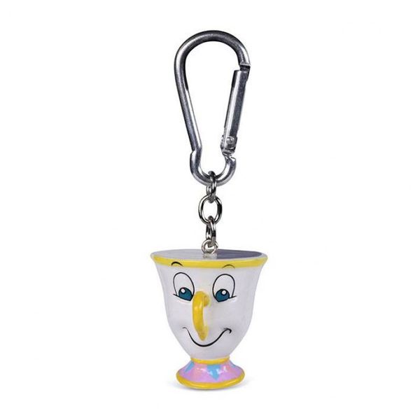 Chip 3D Keychain Beauty and The Beast Disney 