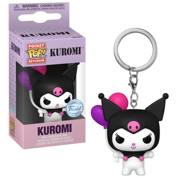 Kuromi with balloons Sanrio Keychain Pocket Funko POP