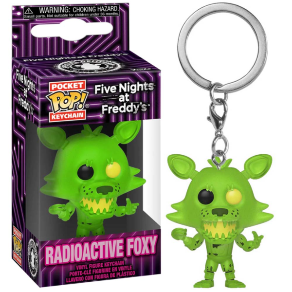 Radioactive Foxy Five Nights at Freddy's Keychain Pocket Funko POP