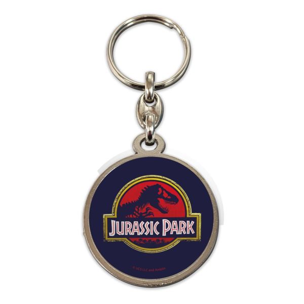 Llavero Metálico Logo Parque Jurásico Jurassic Park 7 cm