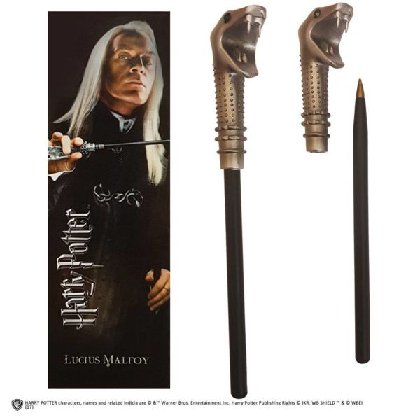 Lucius Malfoy Magic Wand Pen & Bookmark Harry Potter