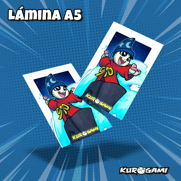 Lamina A5 Kuroneko Aprendiz de brujo Kurogami Lamina A5 Kuroneko Aprendiz de brujo Kurogami