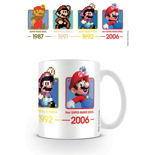 Taza Fechas Memorables Super Mario Nintendo 300 ml