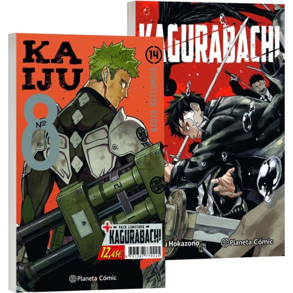 Kagurabachi #01 + Kaiju No. 8 #14 Spanish Pack Manga