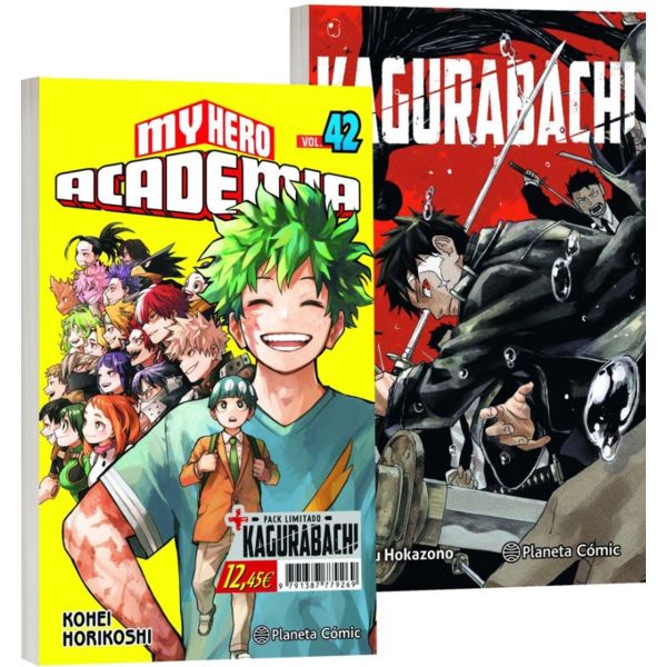 Kagurabachi #01 + My Hero Academia #42 Spanish Pack Manga