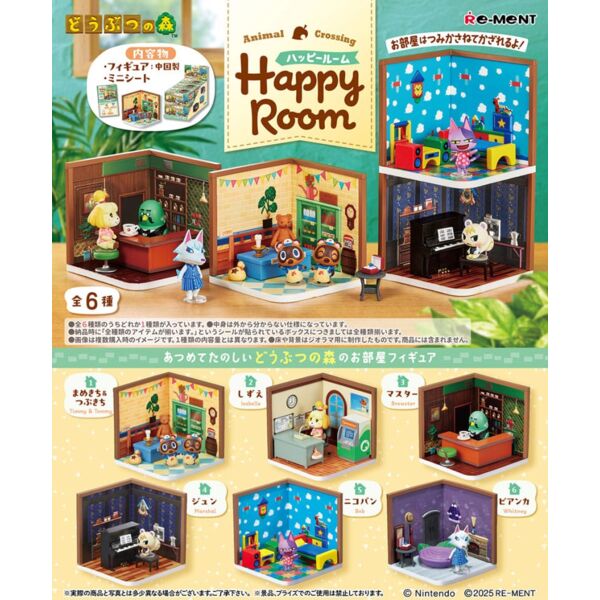 Blind Box Figura Happy Room Animal Crossing Nintendo Re-Ment (Aleatorio)