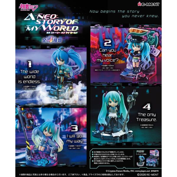 Blind Box Figura Neo Story Hatsune Miku Vocaloid Re-Ment (Aleatoria)