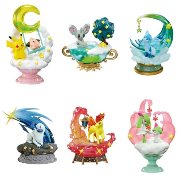 Blind Box Figura Pokémon Dreamy Moonlight Star Walk Starrium Serie Re-Ment (Aleatorio)