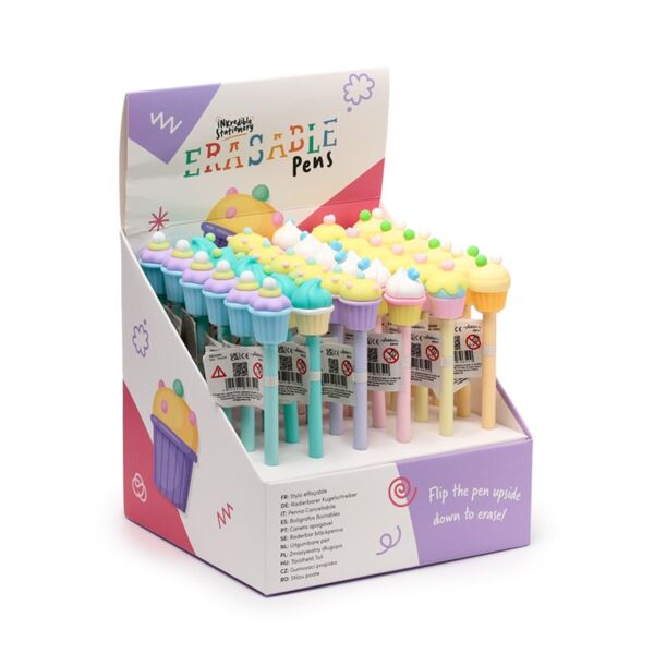 Bolígrafo Gel Borrable Kawaii Cupcake (Aleatorio)