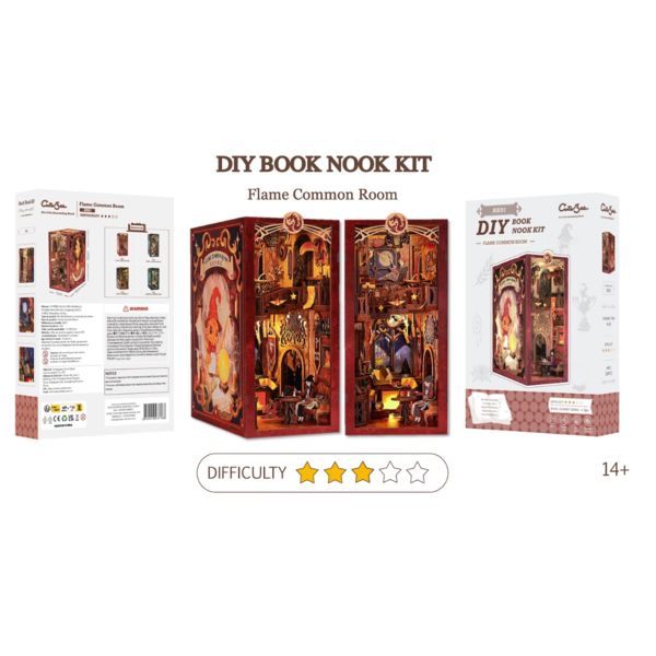Flame Common Room Book Nook DIY Diorama