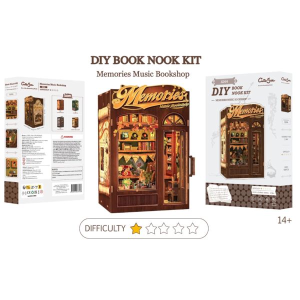 Memories Music Bookshop Book Nook DIY Diorama