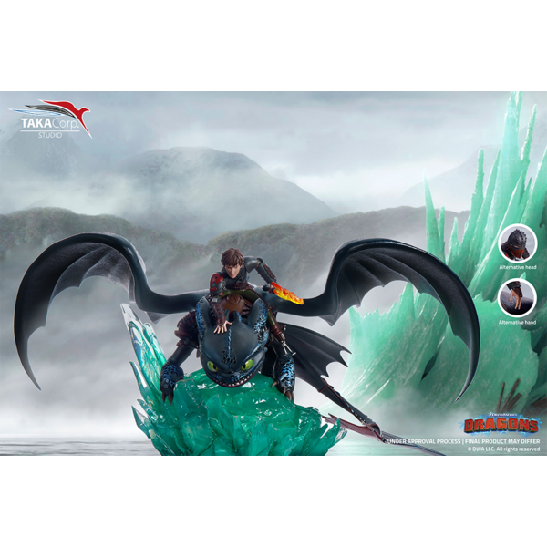 Estatua Hipo y Desdentao Como entrenar a tu Dragon 