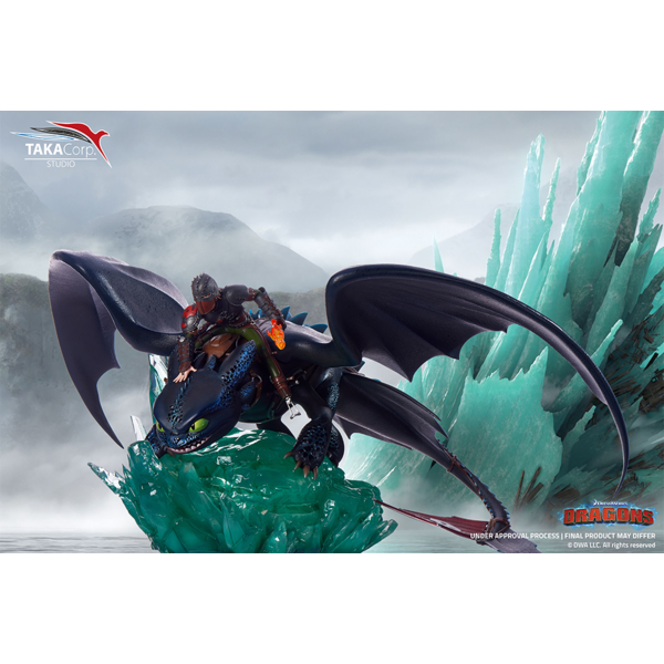 Estatua Hipo y Desdentao Como entrenar a tu Dragon 