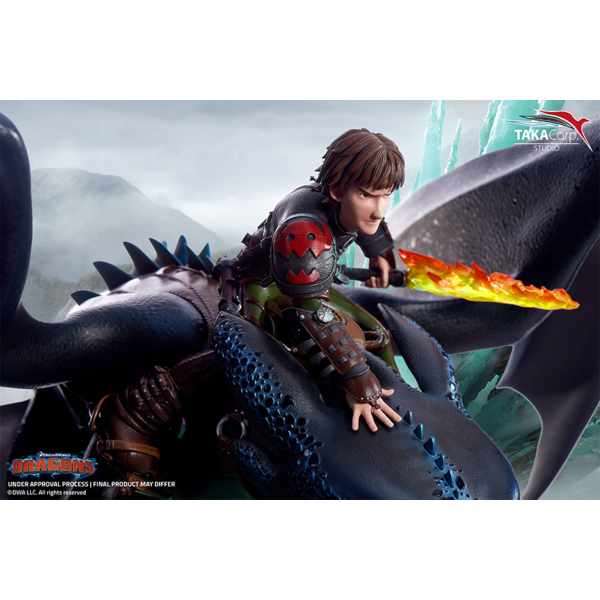 Estatua Hipo y Desdentao Como entrenar a tu Dragon 