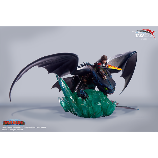 Estatua Hipo y Desdentao Como entrenar a tu Dragon 