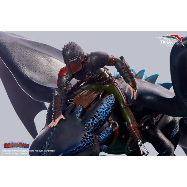 Estatua Hipo y Desdentao Como entrenar a tu Dragon 