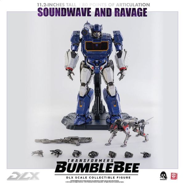 DLX Soundwave & Ravage Figure Transformers Bumblebee Set