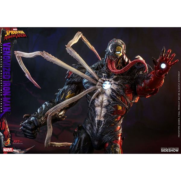 Venomized Iron Man Figure Marvel Spider Man Maximum Venom Artist Collection