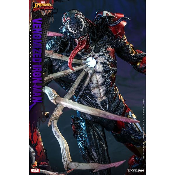 Venomized Iron Man Figure Marvel Spider Man Maximum Venom Artist Collection