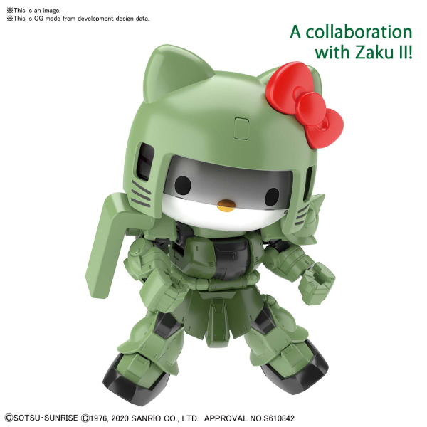 Hello Kitty / Zaku II Model Kit SD Cross Silhouette Gundam