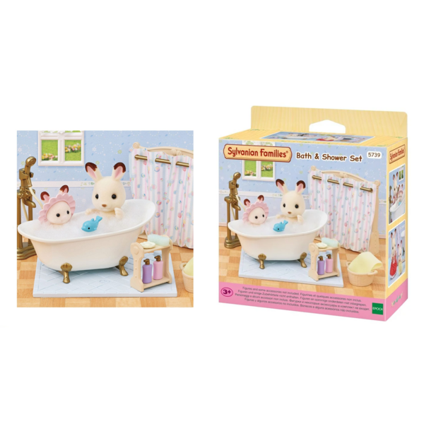Sylvanian Families 5739: Bath & Shower Set Figures
