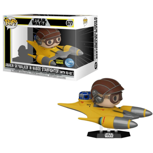 Anakin Skywalker & Naboo Starfighter Star Wars Funko POP! Rides Super Deluxe 677 Special Edition