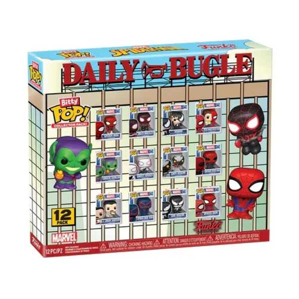 Funko Bitty Pop Daily Bugle Spiderman Marvel Cómics 12 Pack