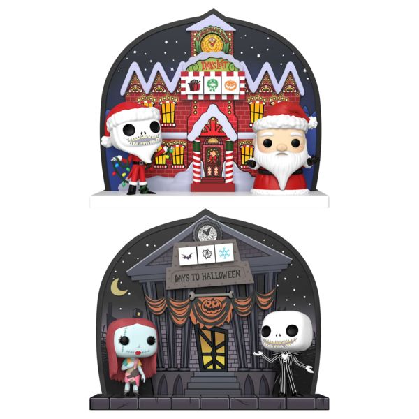 Dual Calendar Halloween & Christmas Jack Skellington & Sally Nightmare Before Christmas Disney Funko POP!