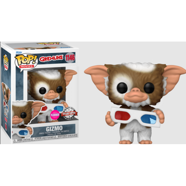 Funko Gizmo con gafas 3D Gremlins POP! Movies 1146 Flocked Special Edition