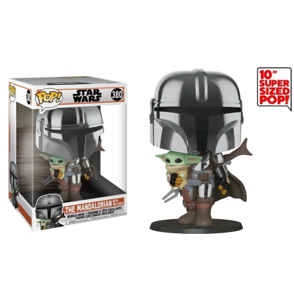Funko Mandaloriano y Grogu Star Wars: The Mandalorian Super Sized Jumbo POP! 380