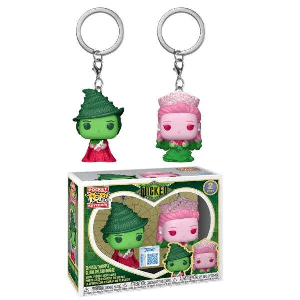 Llavero Funko Elphaba y Glinda Wicked Pocket POP! 2 Pack