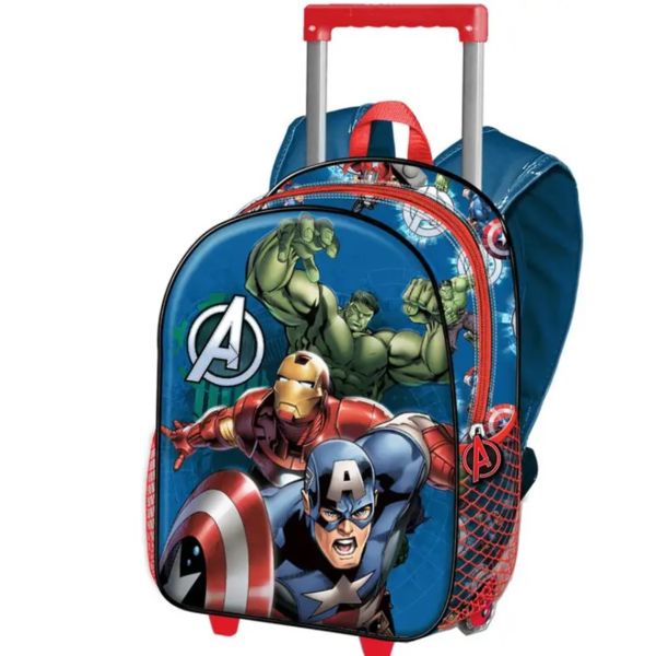 The Avengers School Car Blue Backpack Marvel Comics