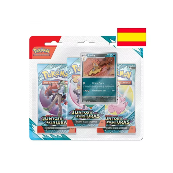 SV8.5 Pokémon TCG Scarlet and Purple Journey Together 3 Pack Blister Assorted Bulk (Spanish)