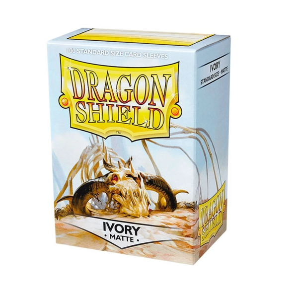 Fundas Estándar Ivory Matte Dragon Shield (Pack 100)