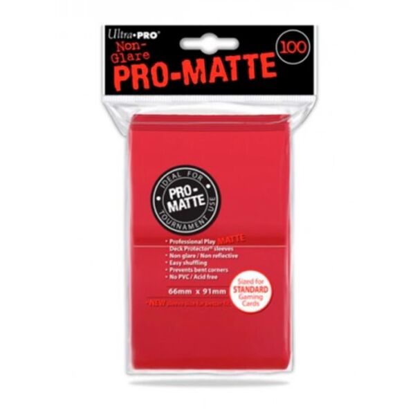 Pro Matte Standard Red Sleeves Ultra Pro (Pack of 100)