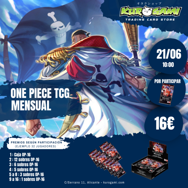 Inscripción One Piece MENSUAL JUNIO - 21/06/26