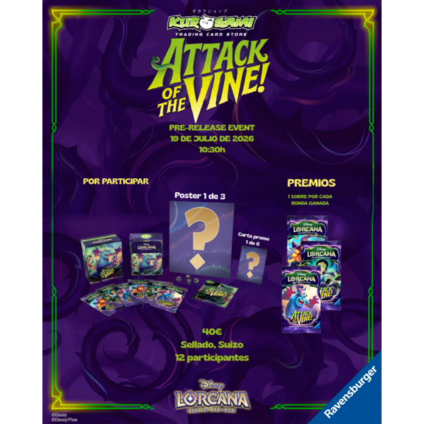 Lorcana "Attack of the Vine" Pre-Release Registration – July 26, 2025