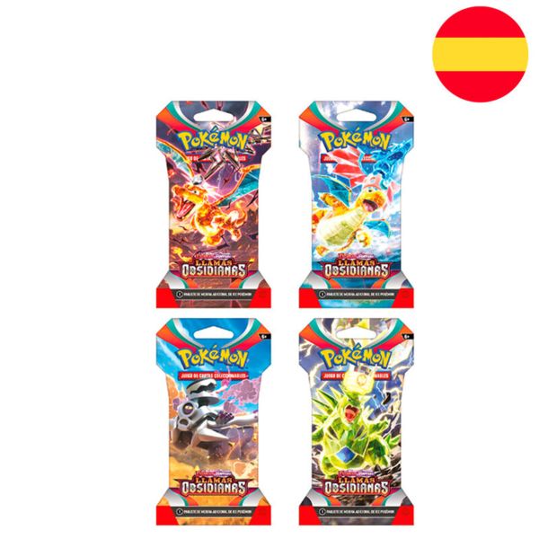 Blister pack Pokemon TCG Scarlet and Purple Obsidian Flames (Spanish)