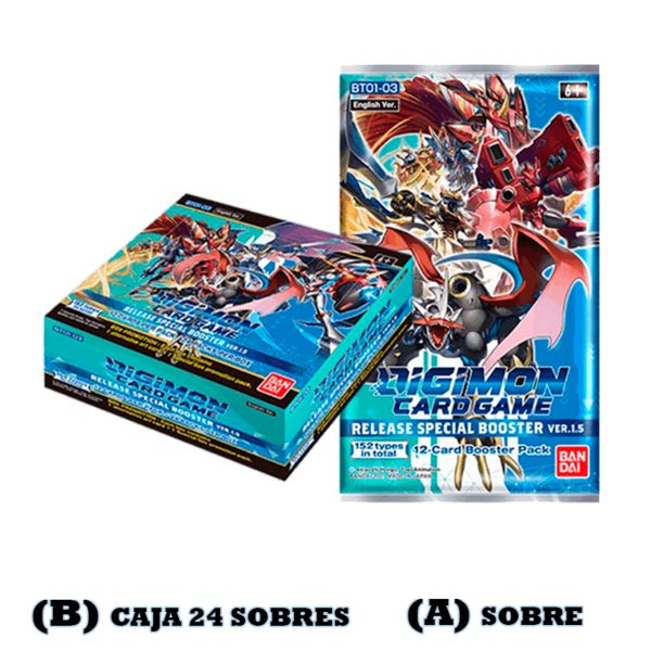 Bandai BT01-03 Digimon Card Game Release Special Booster Ver 1.5 for sale online 