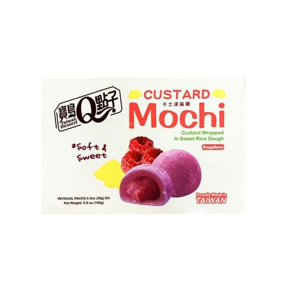 Raspberry Flavour Q Taiwan Dessert Mochi Box 168 gr