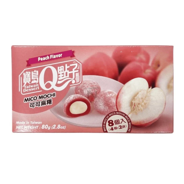 Caja Mochis sabor Melocotón Q Taiwan Dessert 80 gr