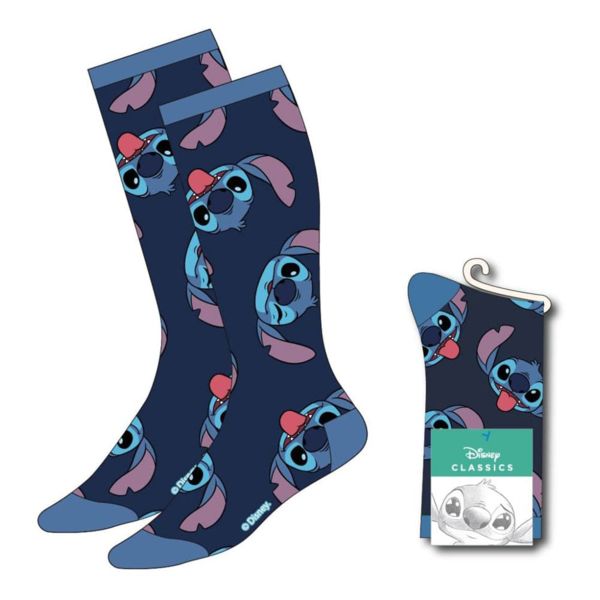 Calcetines Azules Caras Lilo & Stitch Disney Talla 36-43