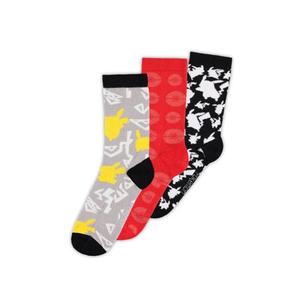 Pokemon Crew Socks Pack 3 Size 39-42