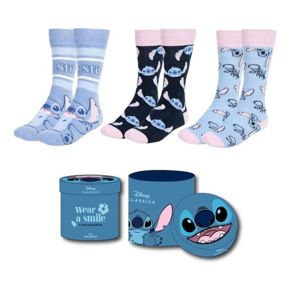 Calcetines Cute Lilo & Stitch Disney Pack 3 Talla 36-43